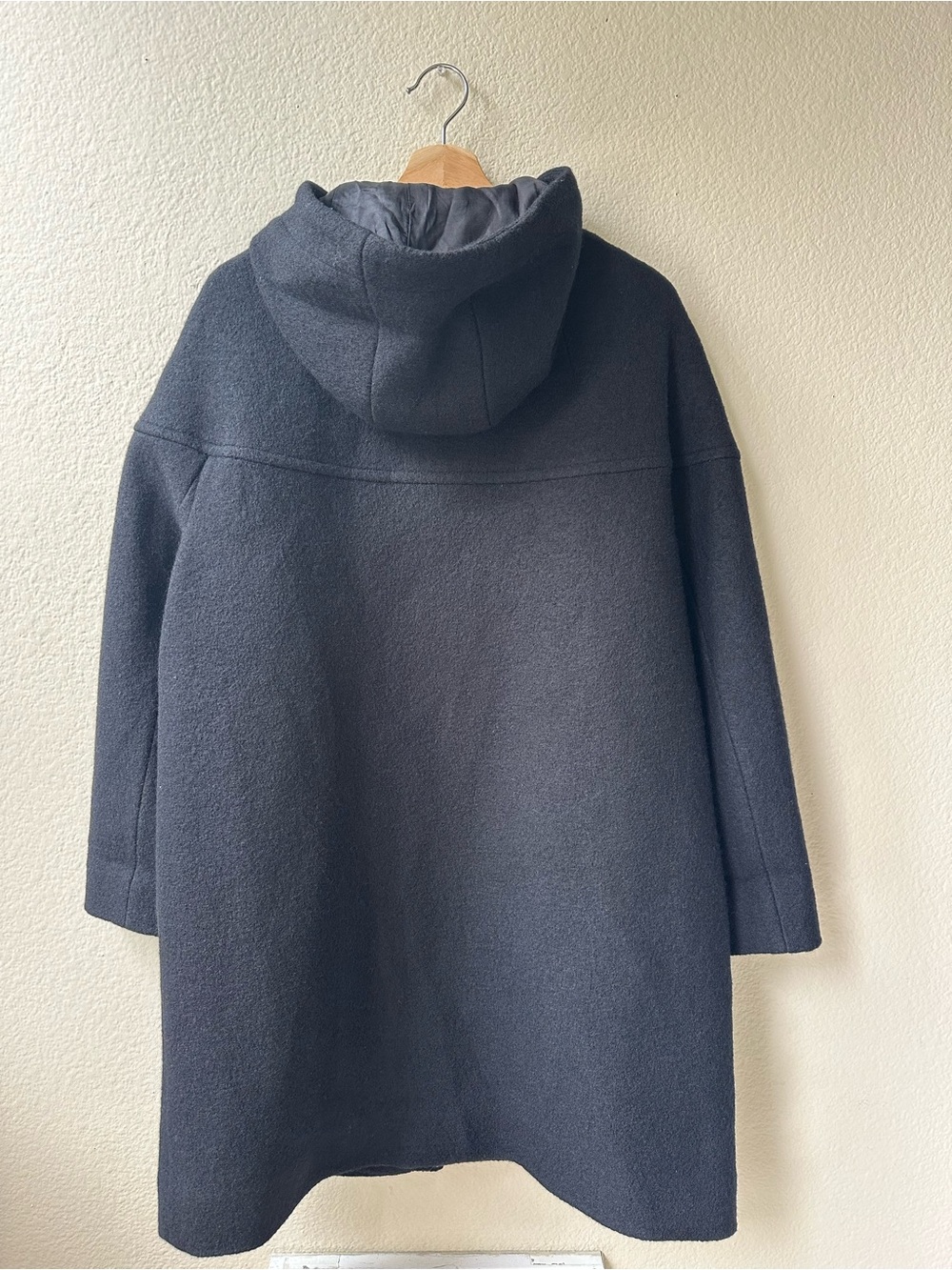 COS Hooded Wool Coat Black XS 100% Wool - Picture 5 of 11
